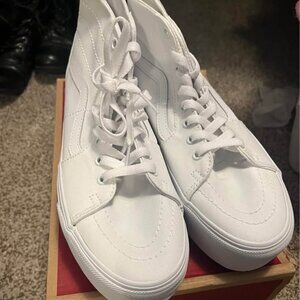 Brand new Platform white vans (9.5 womens)